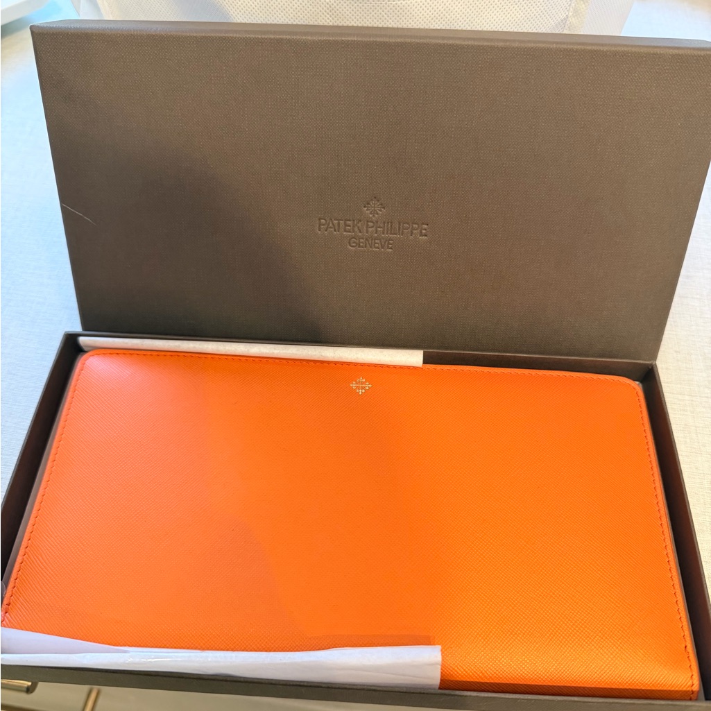 Patek Philippe Vibrant Orange Mens Wallet